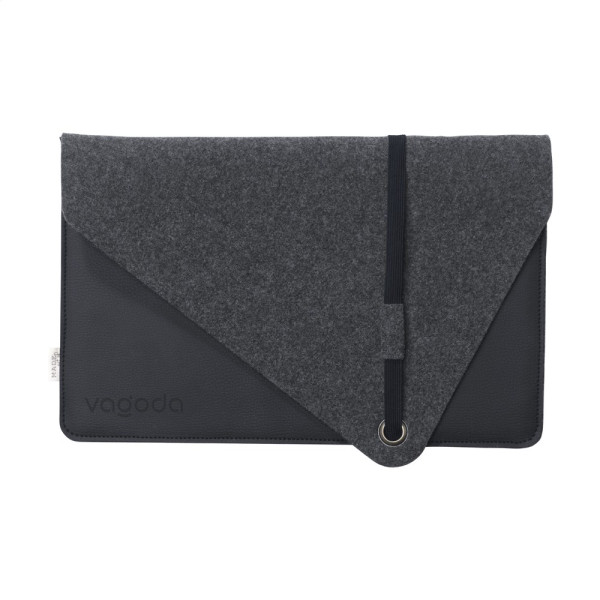 Recycled Felt & Apple Leather Laptop Sleeve 15/16 inch